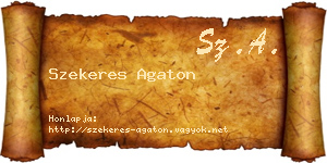 Szekeres Agaton névjegykártya